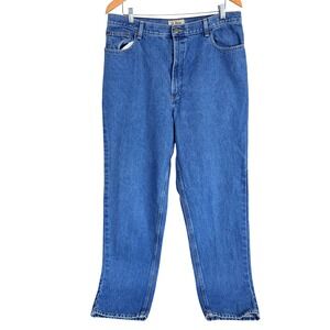 Vintage LL Bean Original Fit Jeans Womens 18 Tall Blue Denim High Rise Straight